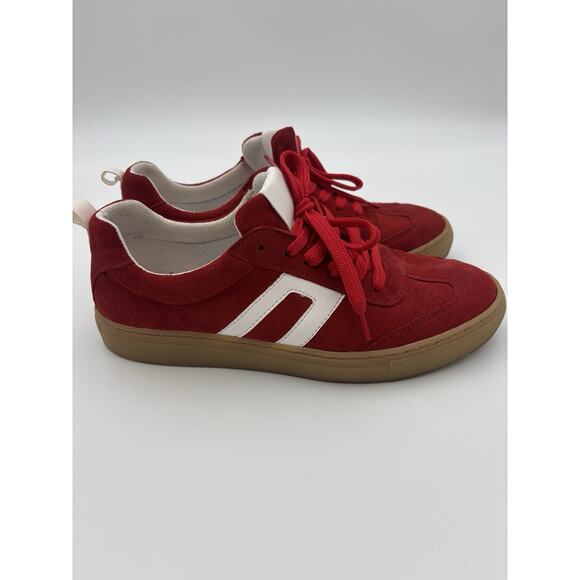 Cruza Low Profile Sneakers Red Suede Size 39 Retro Made in Portugal - Picture 6 of 12